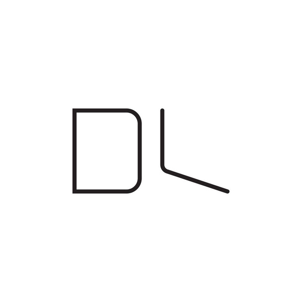 dl ilk harf vektör logo simgesi - Vektör, Görsel