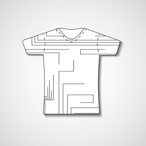 Ilustración abstracta en camiseta
 - Vector, imagen