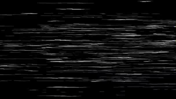Vintage aan, zet de televisie uit. Analoge Static Noise textuur. Monochroom, zwart-wit offset flikkerend geluid. - Video