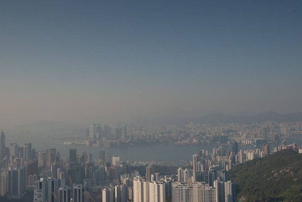  Vista del horizonte de Hong Kong desde Jardines Lookout 25 dic 2006 - Foto, Imagen