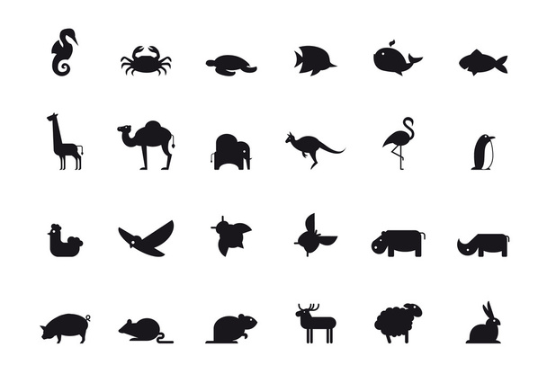 Conjunto de iconos animales
 - Vector, imagen