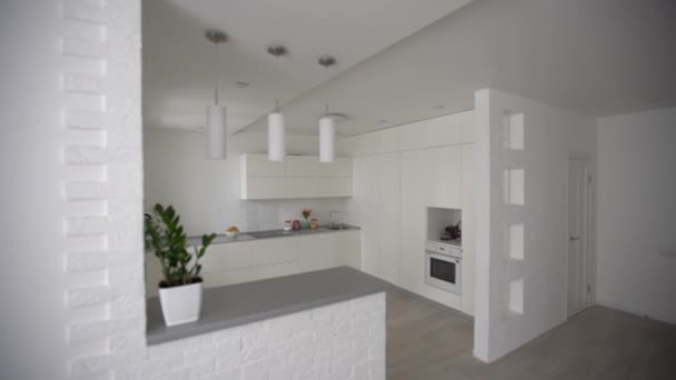 Обзор новой роскошной кухни в скандинавском стиле в квартире - Кадры, видео