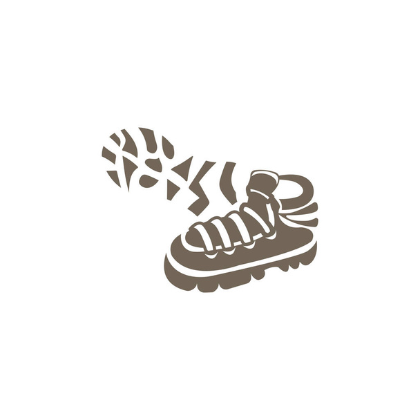 Schoenen pictogram illustratie, donker logo ontwerp vector - Vector, afbeelding