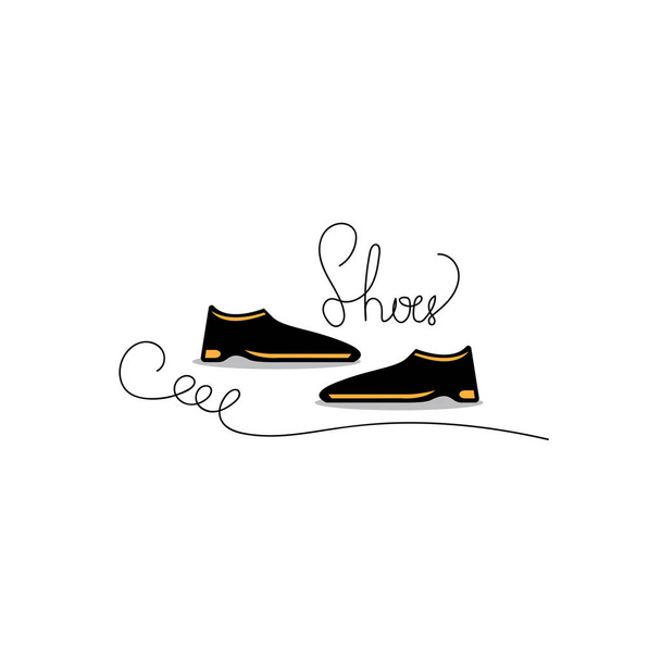 scarpe da ufficio icona illustrazione logo modello design vettoriale - Vettoriali, immagini