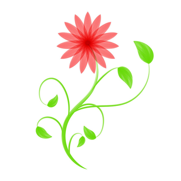 Diseño de ilustración floral vectorial con efecto acuarela aislado sobre fondo blanco. se puede utilizar en la impresión de camiseta, taza y otras cosas. - Vector, Imagen