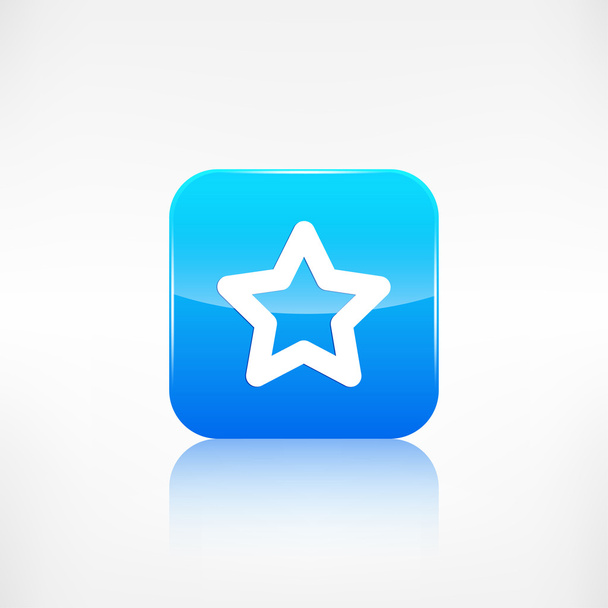 Estrella icono web signo favorito. Botón de aplicación
. - Vector, Imagen