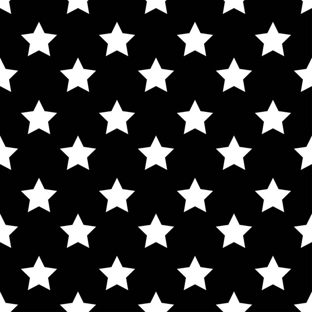 Безшовний абстрактний білий візерунок зірки на чорному тлі, Векторна текстура ілюстрації для паперу, обгортання та тканини
 - Вектор, зображення