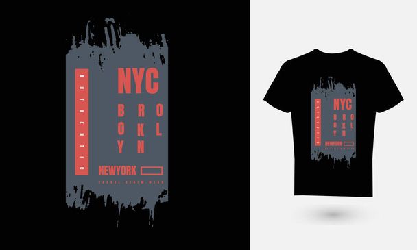 Ilustración vectorial de letras gráficas, newyork, nyc, adecuado para el diseño de camisetas, camisetas, sudaderas con capucha, etc.. - Vector, imagen