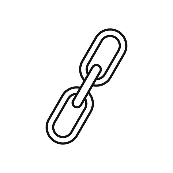 Ikona łańcucha w płaskim stylu izolowane na białym tle. - Wektor, obraz