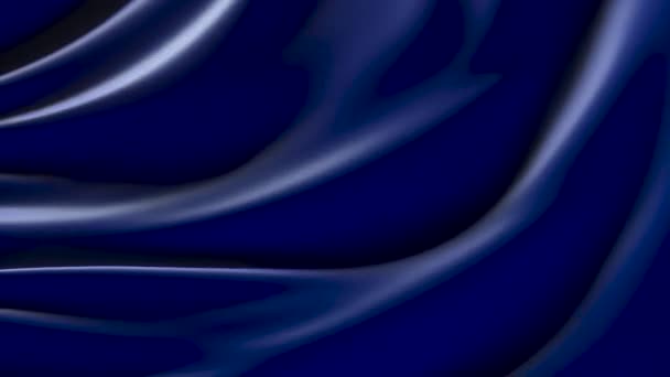 Animación de un tejido de seda azul en desarrollo. Elegante y lujoso estilo dinámico de moda. - Metraje, vídeo