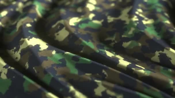 Animatie op militaire camouflage stof. Militaire achtergrond. Elegante en luxe dynamische stijl voor militair en militair actiesjabloon. - Video