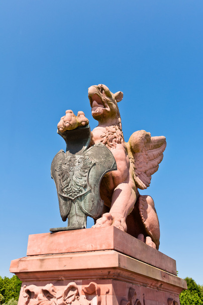 Gryphon sculpture at Moltkebrücke bridge, Berlin - Fotó, kép