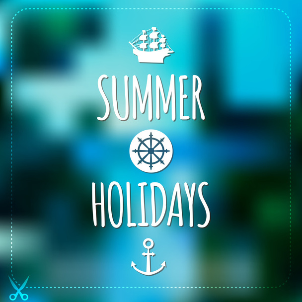 letní prázdniny karta - Vektor, obrázek