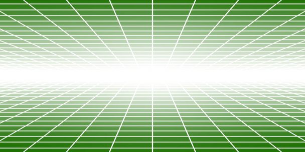 Fondo de baldosas abstracto con perspectiva en colores verdes - Vector, imagen
