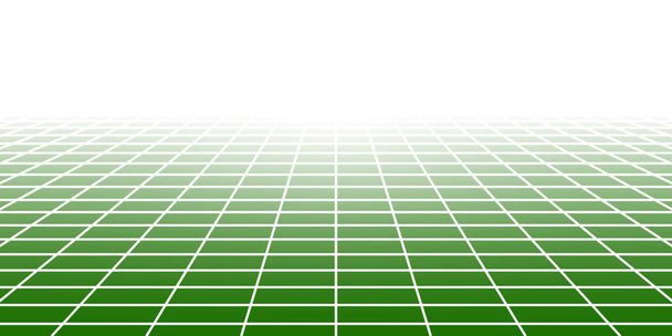 Abstrakter gekachelter Hintergrund mit Perspektive in grünen Farben - Vektor, Bild