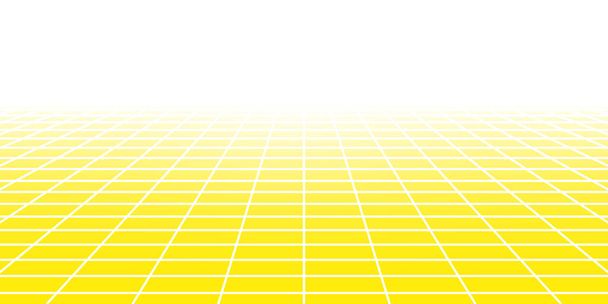Fond carrelé abstrait avec perspective en couleurs jaunes - Vecteur, image