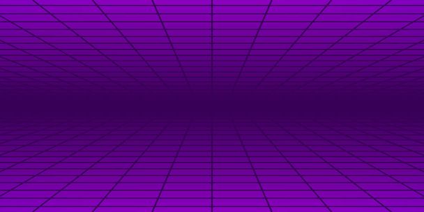 Abstract betegelde achtergrond met perspectief in paarse kleuren - Vector, afbeelding