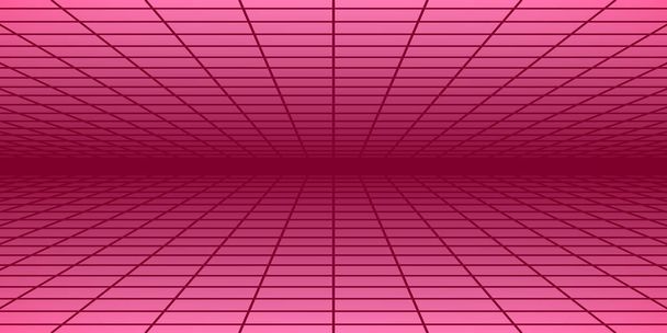 Abstrato azulejos fundo com perspectiva em cores rosa - Vetor, Imagem