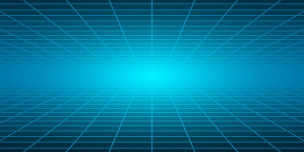 Abstract tiled background with perspective in light blue colors - Vector, Image