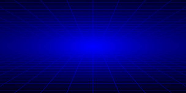 Αφηρημένη πλακάκια φόντο με προοπτική σε μπλε χρώματα - Διάνυσμα, εικόνα