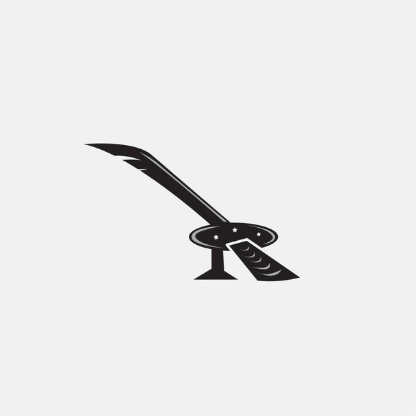 machete fekete illusztrációja vektor tervezés - Vektor, kép