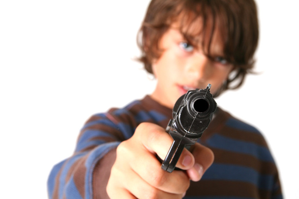 Child with gun crime - Foto, Imagem