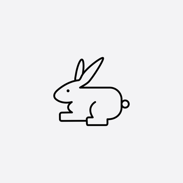 Ілюстрація кролика унікальний креативний логотип Векторний іконка дизайну
 - Вектор, зображення