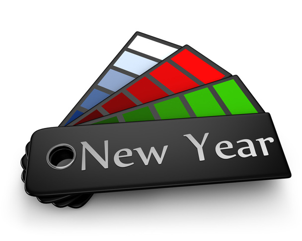 Nový rok barevné palety izolovaných - Fotografie, Obrázek