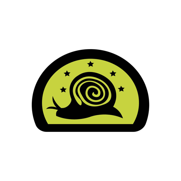 escargot illustration logo unique conception emblème vecteur - Vecteur, image
