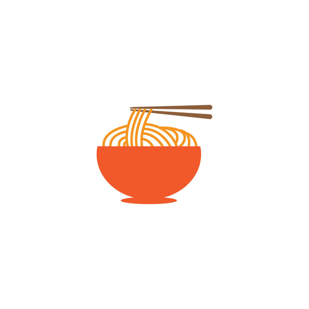 簡単なイラストベクトルデザインのアイコンで麺料理 - ベクター画像