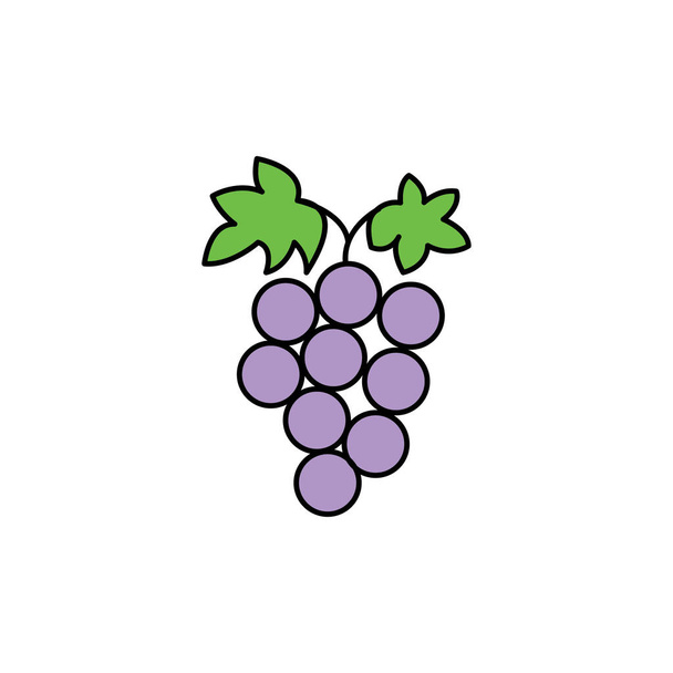 druiven kleurrijke pictogram vector ontwerp - Vector, afbeelding