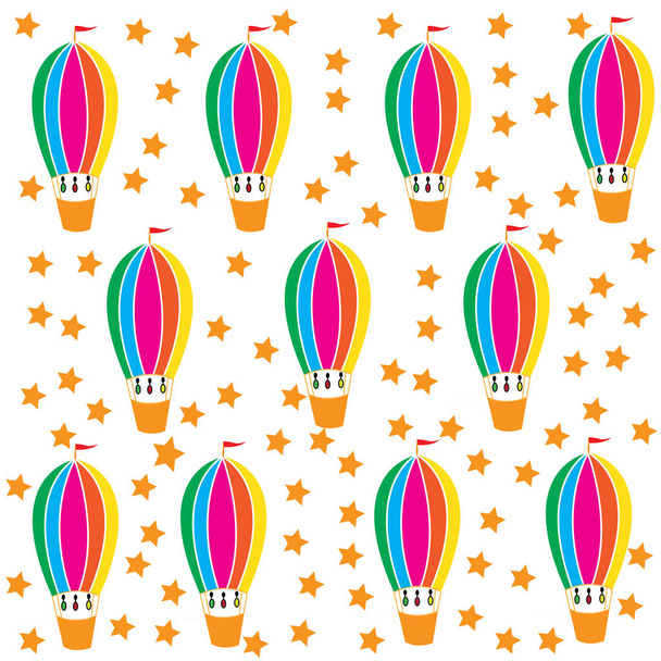 nahtloser Luftballon einfaches Farbvektordesign - Vektor, Bild