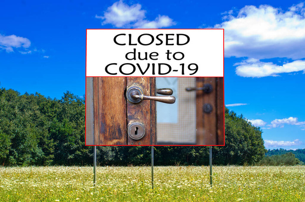 Τραγικές συνέπειες του covid-19, κλείδωμα, κλειστά σπίτια, κλειστά καταστήματα, κλειστές επιχειρήσεις, κλειστή οικονομία. - Φωτογραφία, εικόνα