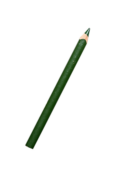 vieux crayon vert usagé, isolé sur blanc
 - Photo, image