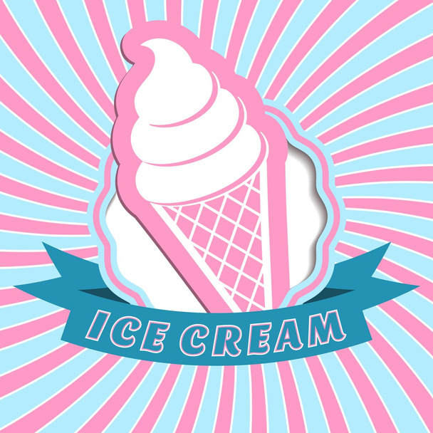 Crème glacée fond - Vecteur, image