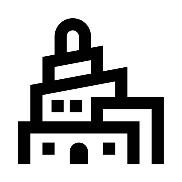 babel torony ikon, vektor illusztráció fehér háttér  - Vektor, kép