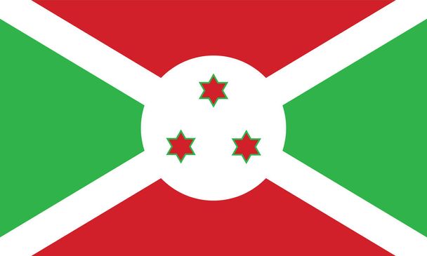 Officiële huidige vectorvlag van de Republiek Burundi - Vector, afbeelding