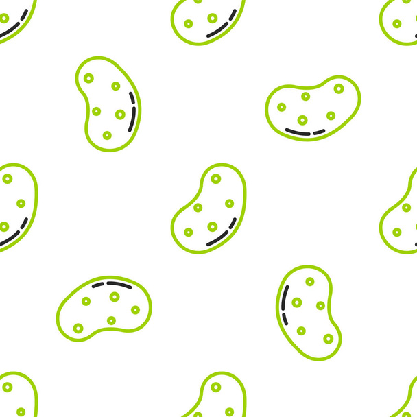 Line Potato icoon geïsoleerd naadloos patroon op witte achtergrond. Vector Illustratie. - Vector, afbeelding