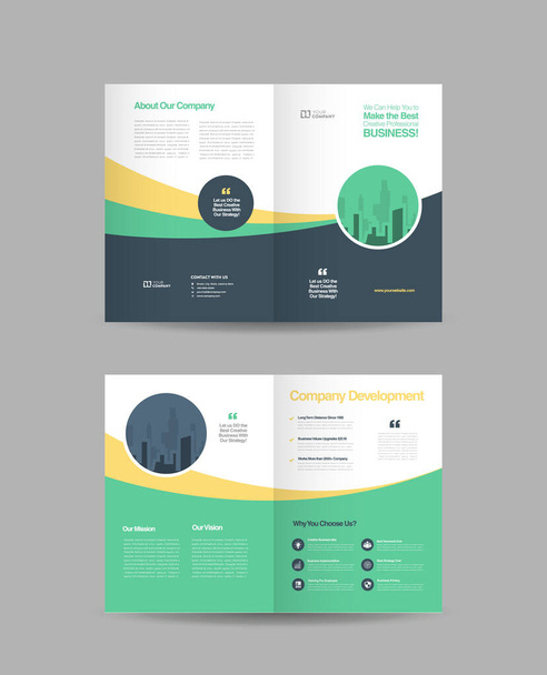 Modèle de conception de brochure d'entreprise et de prospectus de marketing d'entreprise - Vecteur, image
