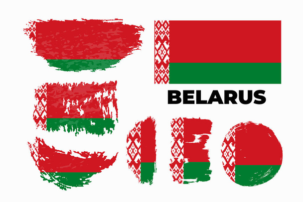 Fehéroroszország grunge zászlója. A grunge textúra vektorillusztrációja  - Vektor, kép