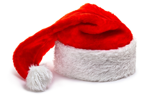 Santa Claus hat, lying on a white - Valokuva, kuva