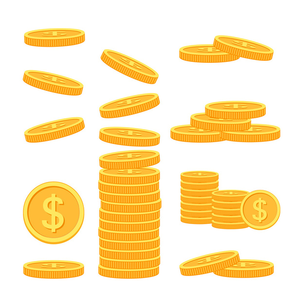 flache Vektor-Geld-Symbole - Vektor, Bild