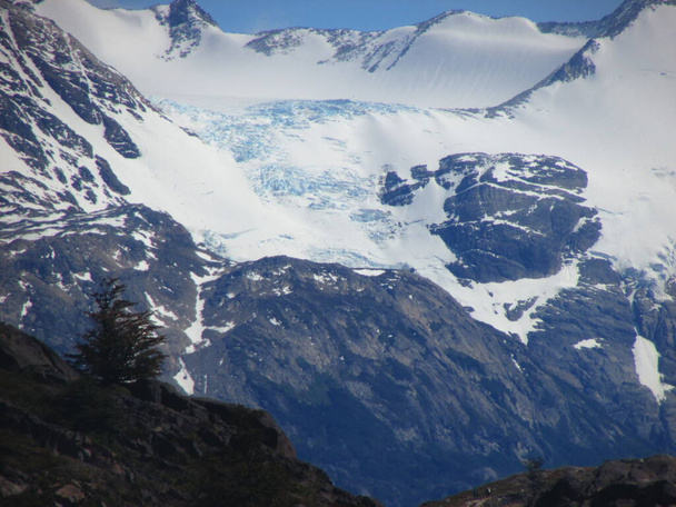 Glaciar de montaña en Torres del Paine, Patagonia, Chile  - Foto, Imagen