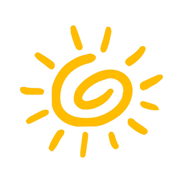 Ikona Slunce jako spirála na izolovaném pozadí - Vektor, obrázek