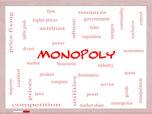monopólium szó felhő fogalmát a táblára - Fotó, kép