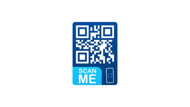 Code QR pour smartphone. Inscription scanner moi avec icône smartphone. Code Qr pour le paiement. Graphiques de mouvement. - Séquence, vidéo