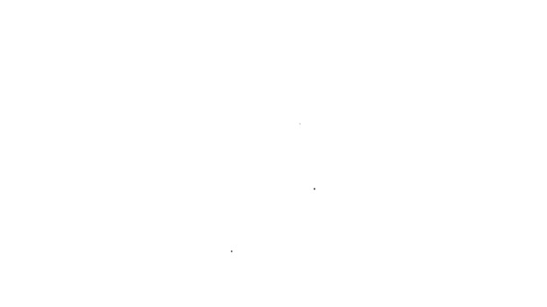 Icono de las cartas del Tarot de línea negra aislado sobre fondo blanco. Conjunto de cartas mágicas ocultas del tarot. Animación gráfica de vídeo 4K - Imágenes, Vídeo