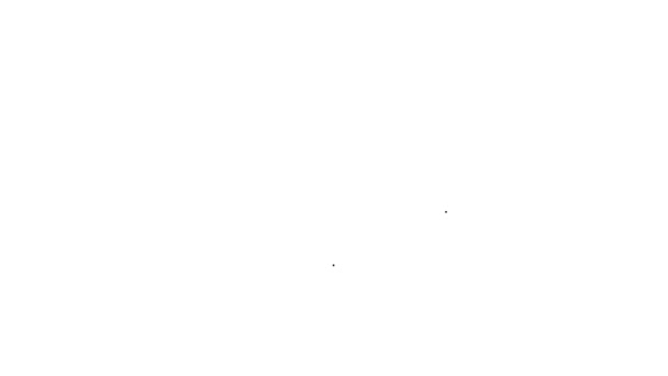 Linea nera Icona di vita isolata su sfondo bianco. Icona dell'alchimia. Elementi mistici di base. Animazione grafica 4K Video motion - Filmati, video