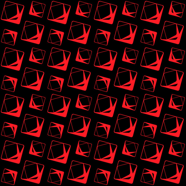 Seamless pattern geometric shapes with red color - Διάνυσμα, εικόνα
