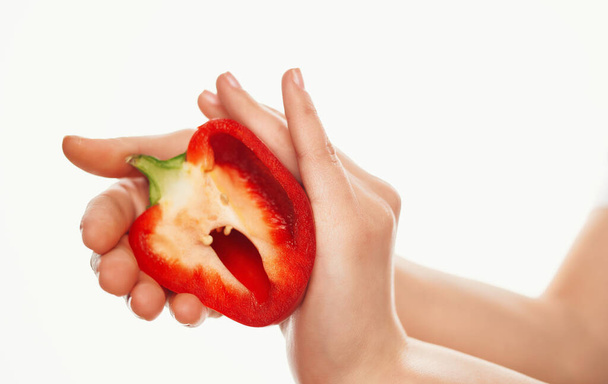 Červená paprika zdravé jídlo vaření kuchyně - Fotografie, Obrázek